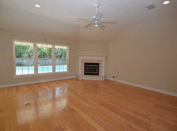 Living Room with Corner Fireplace