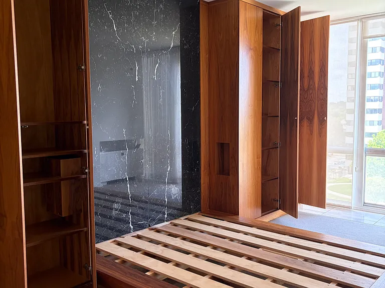 Wall of built-in closets - amazing storage!