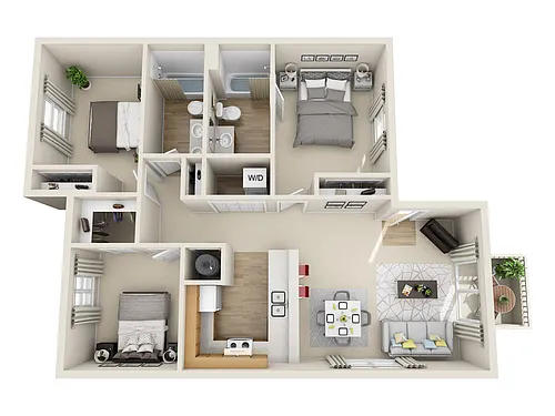 Floor plan Belle Creek 3 BDRM 2 BATH