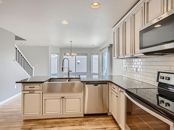 Kitchen overlooking dining space