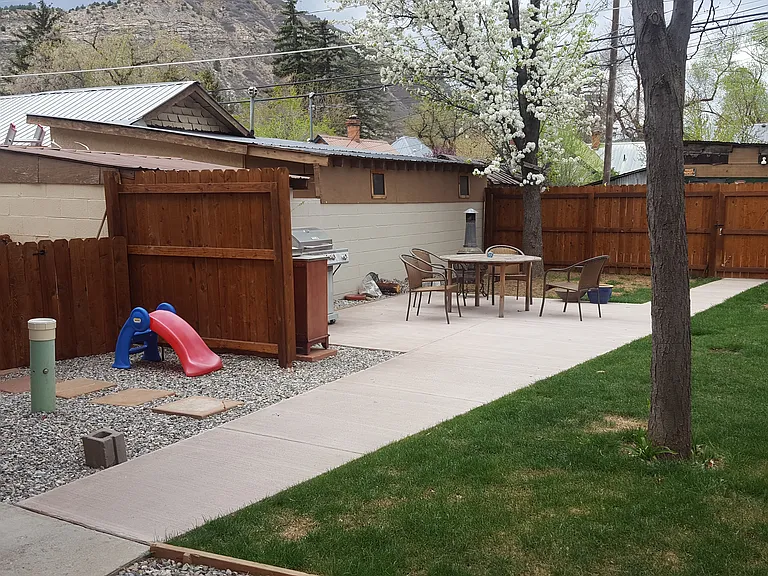 Backyard social and BBQ area