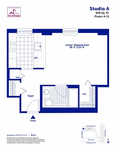 Floor plan Studio A