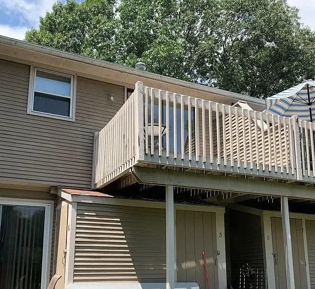 Deck from yard