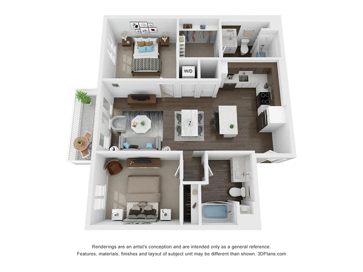 Floor plan B1 2X2
