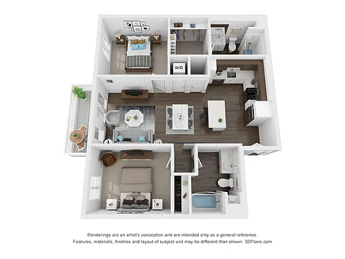 Floor plan B1 2X2