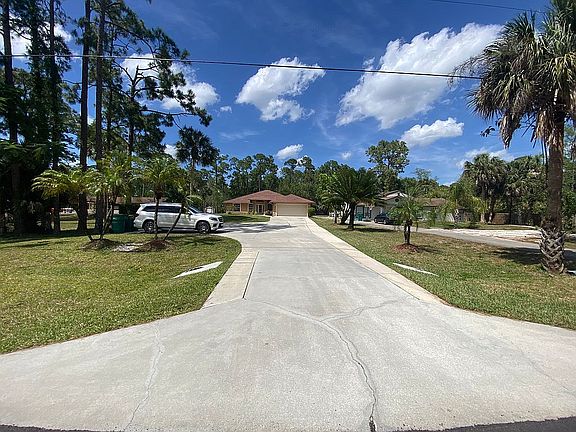 Massive concrete driveway