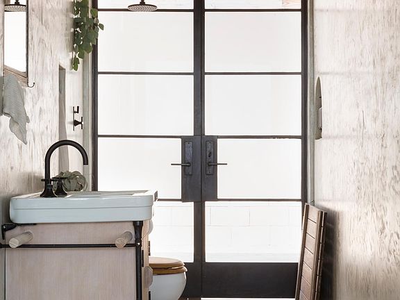 main bathroom with "roman" tub and/or walk in shower