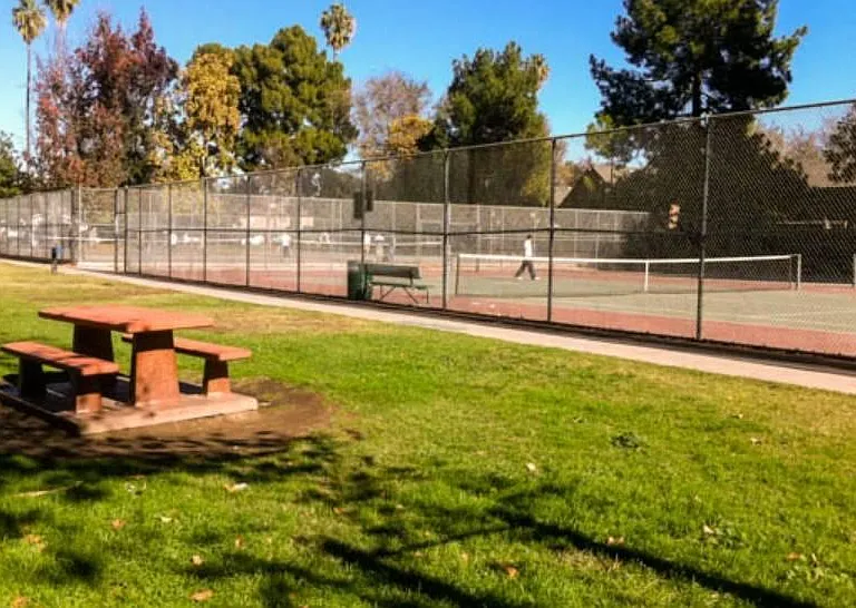 Tennis Courts at the park 300 yards away