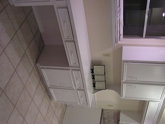 Built in desk in kitchen