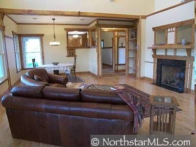Living room and dining room