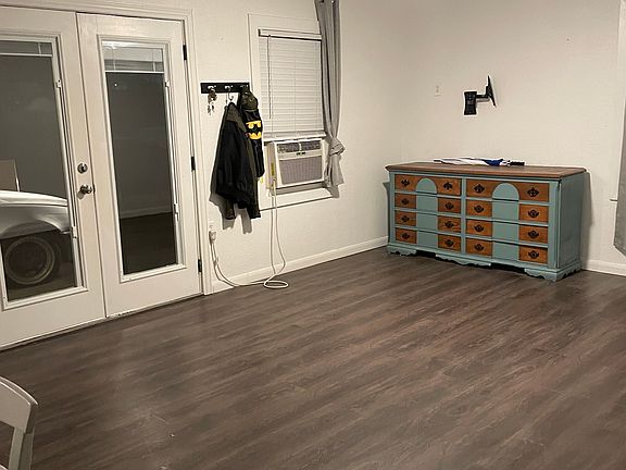 Large living room with French doors