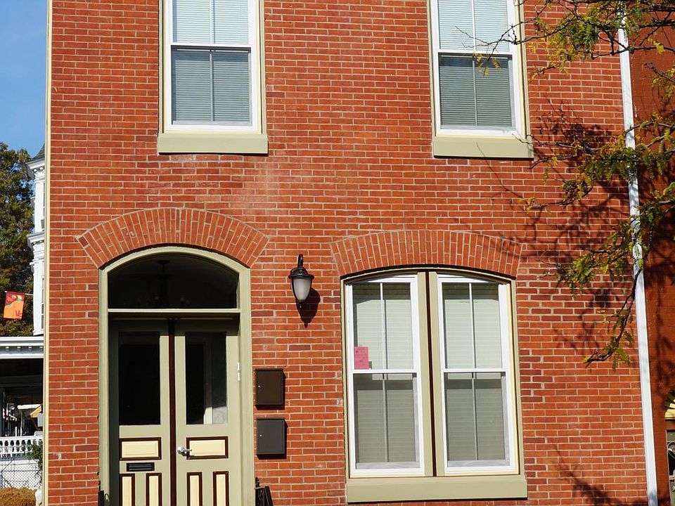 The front of the building