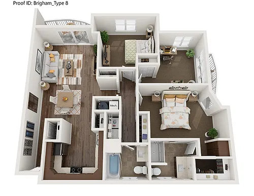 Floor plan 3 Bedroom 2 Bath