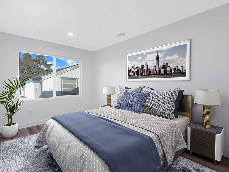 Bedroom 3 staged