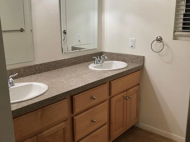 Full bath attached to downstairs bedroom