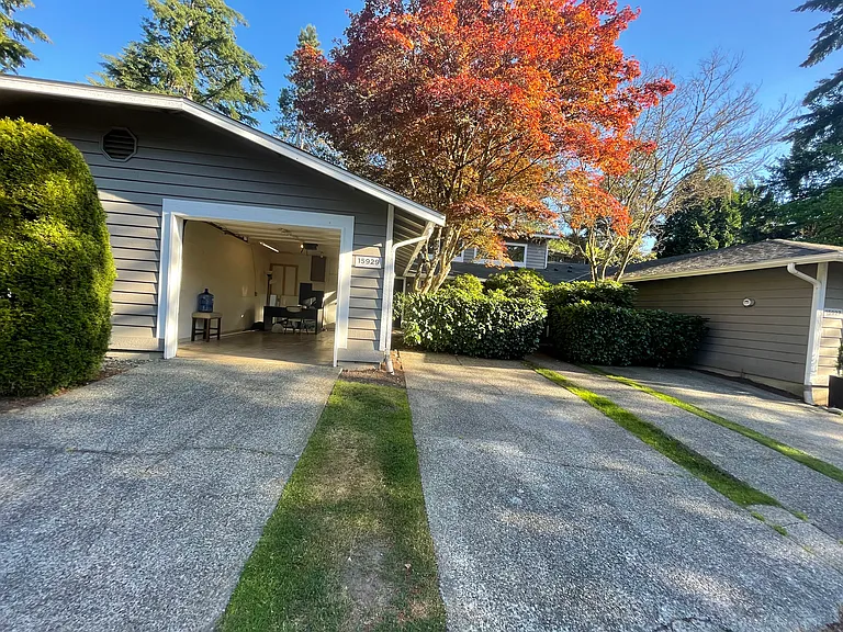 Front View with Garage Door Open