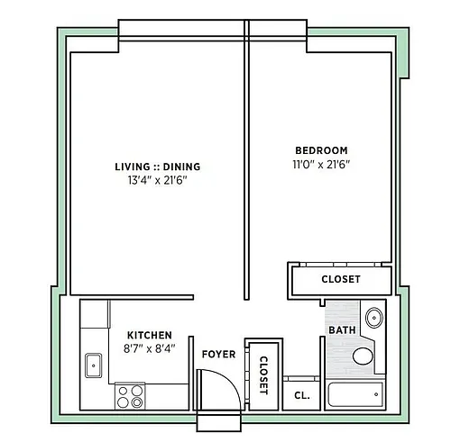 Floor plan 1B-C