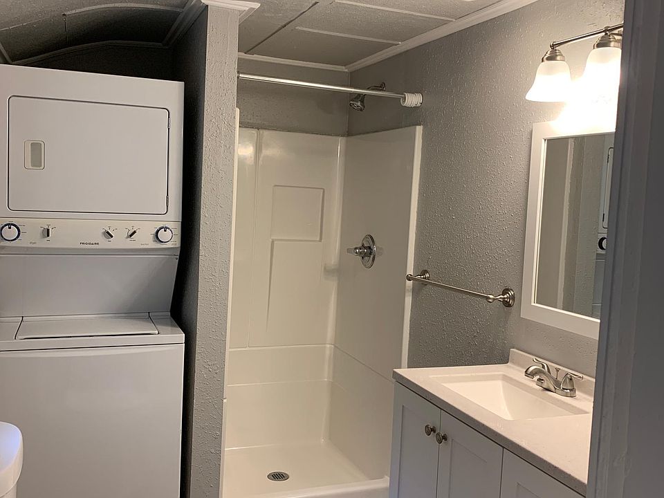 Bathroom with stackable washer & dryer