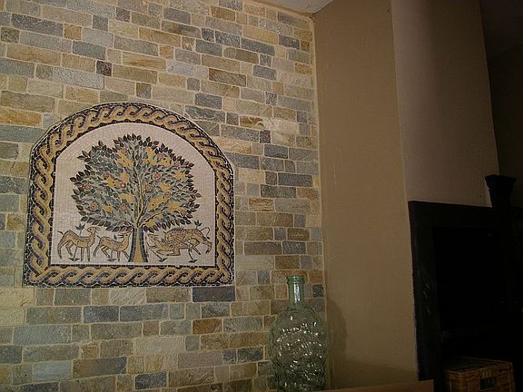custom stone throughout home