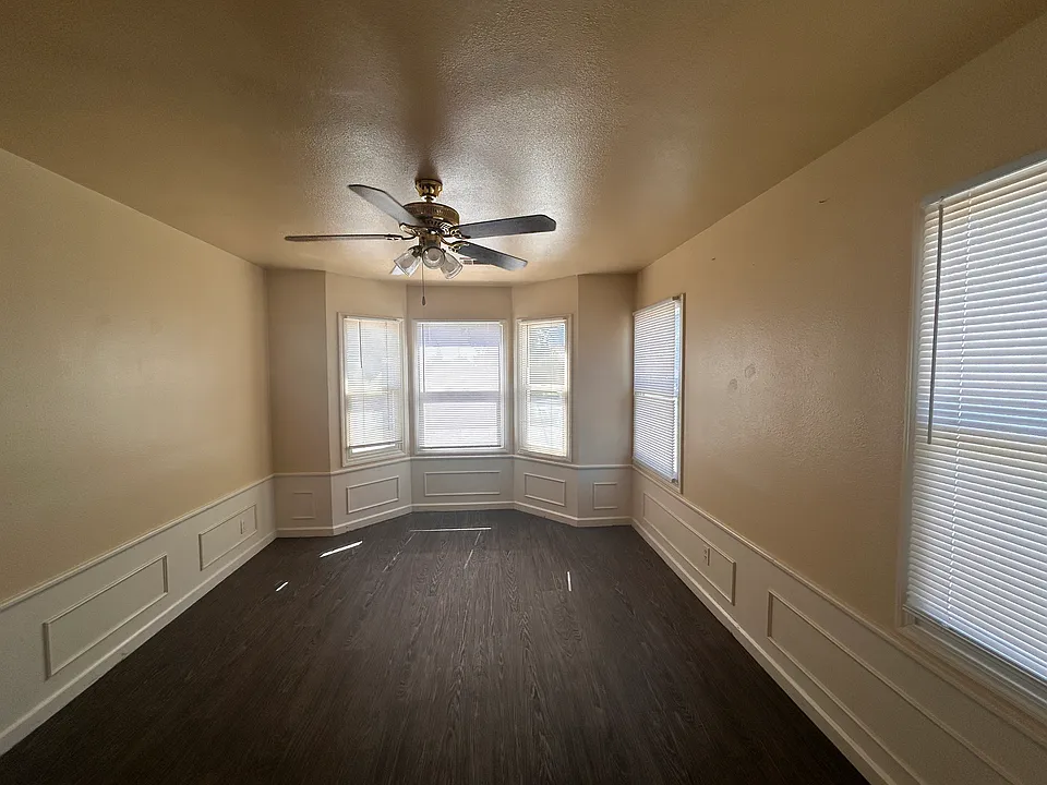 spacious dining room open to kitchen and living space