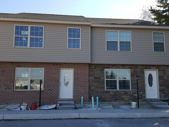 Front view of townhouse