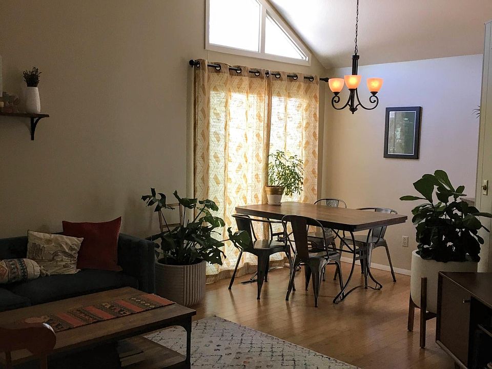 Living room and dining area