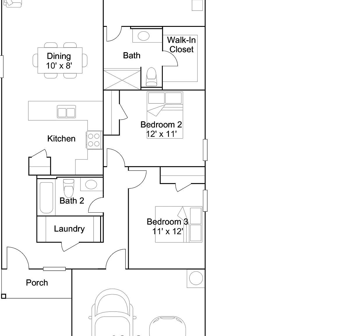 3 bed, 2.0 bath, 1402 sqft, $1,565 — Photo 2