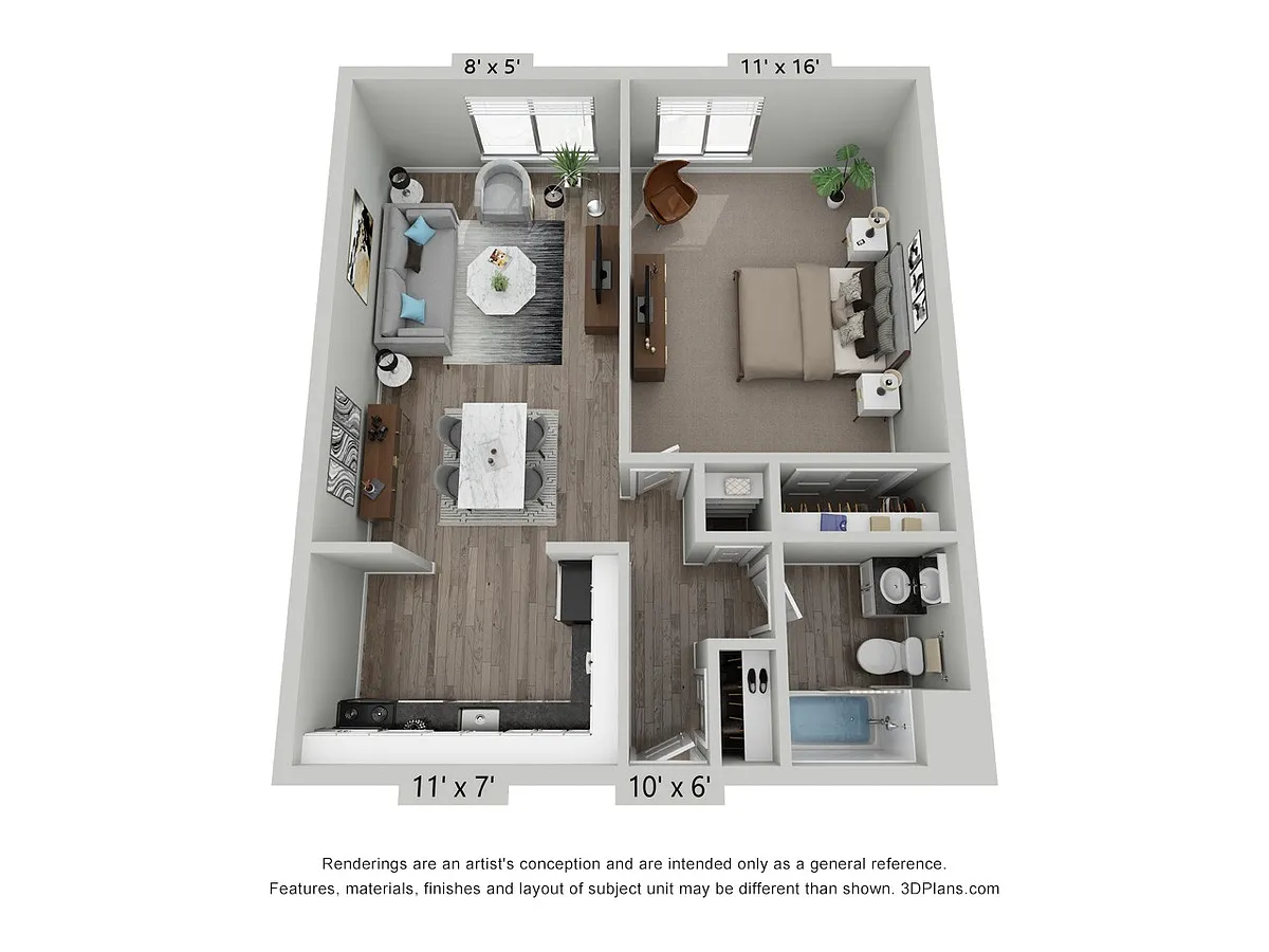 Floor plan Springwood One Bed Flat
