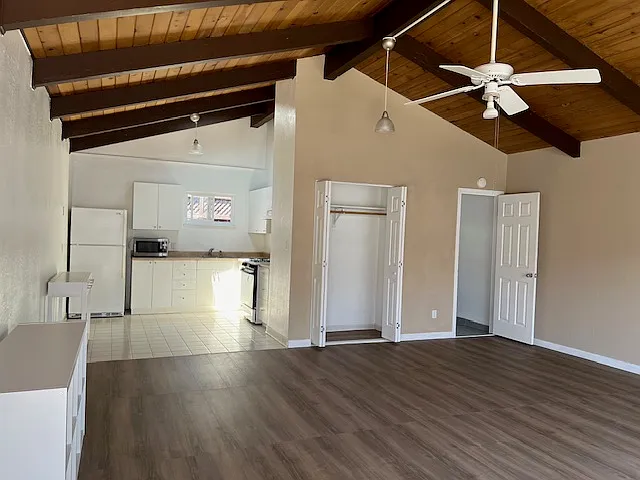 Interior main room and kitchen photo taken from entrance - 113 Florence St