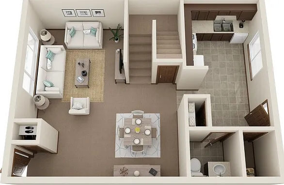 Three Bedroom, One and a Half Bathroom, First Floor | Stone Point Apartments | Apartments in Menomonee Falls, WI Three Bedroom, One and a Half Bathroom, First Floor | Stone Point Apartments | Apartments in Menomonee Falls, WI