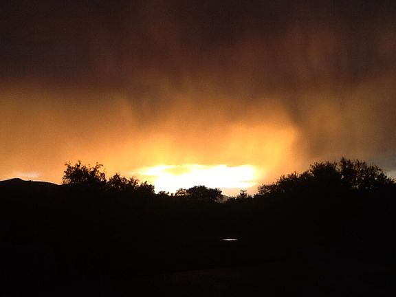 sunset from porch