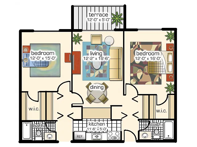 Floor plan Model D