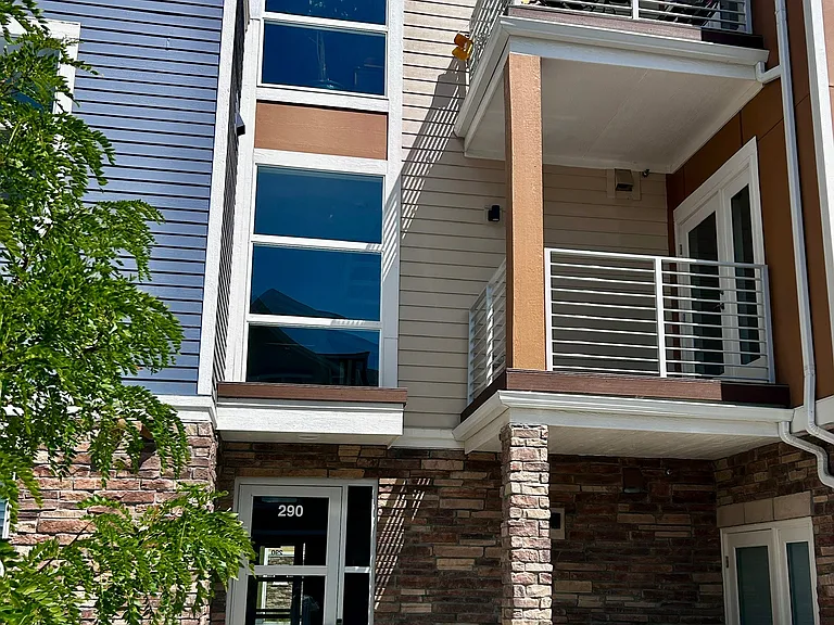 Entrance with either patio or balcony.