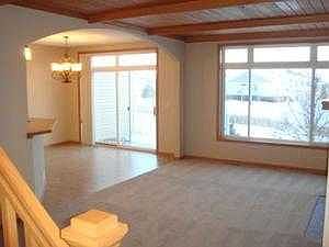 Living room and dining area