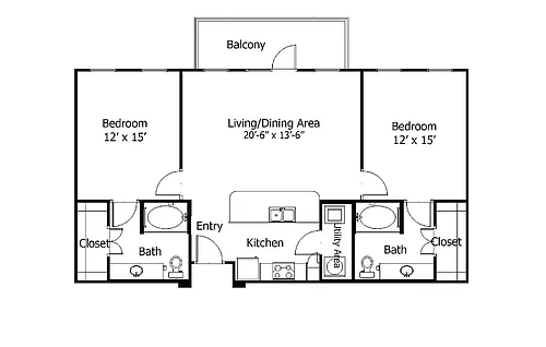 Floor plan Oaks 5B1