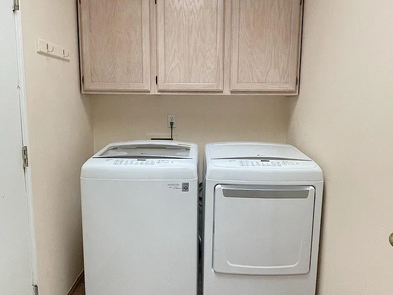 Newer washer and dryer in unit