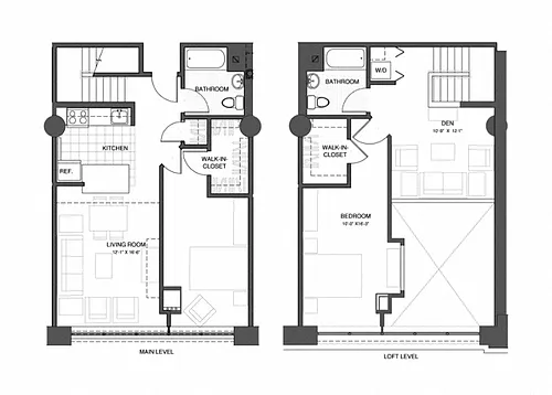 Floor plan 2 Bed/2 Bath Den