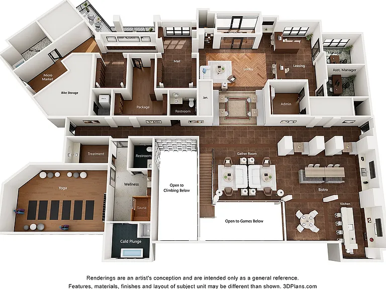 Ascent | Clubhouse Floorplan | Main Level