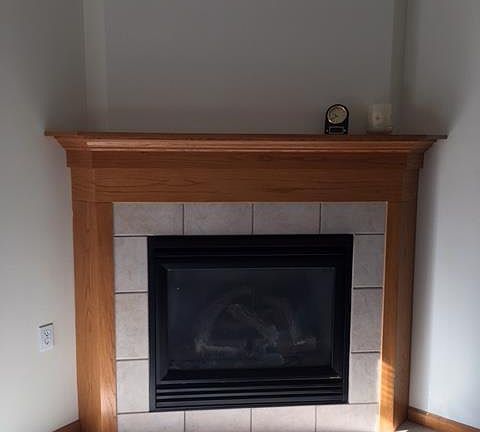 gas fireplace in living room