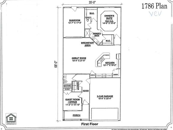 1786 Floor Plan