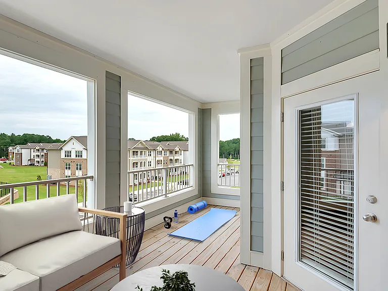 Every unit features private patio space