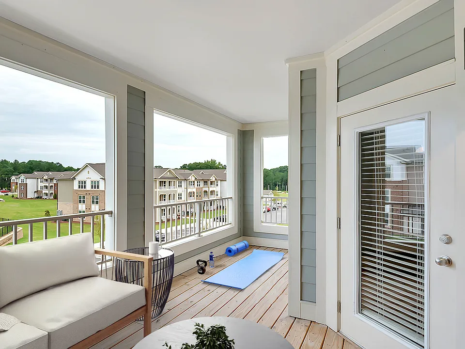 Every unit features private patio space