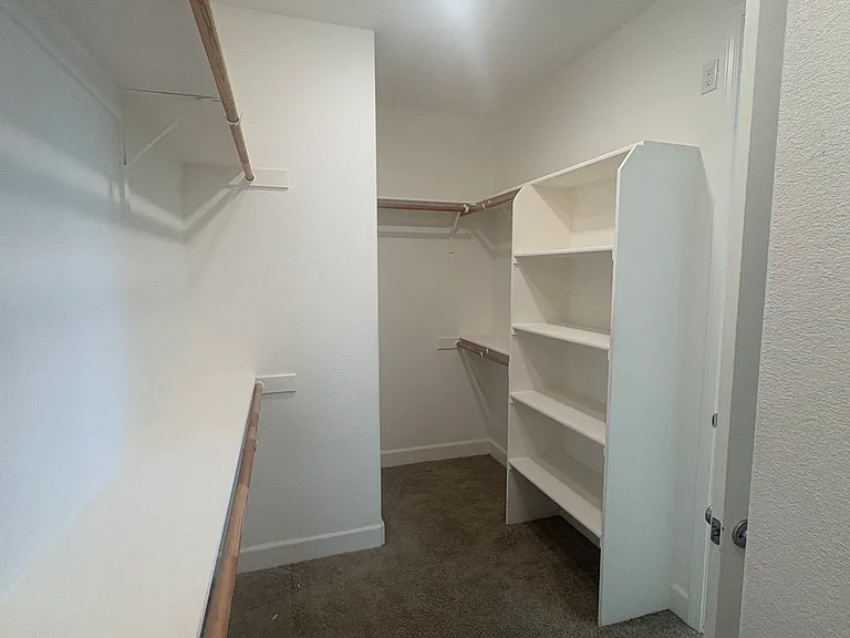 Walk in primary closet