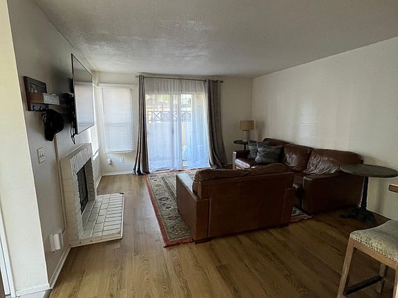 Living room with fireplace