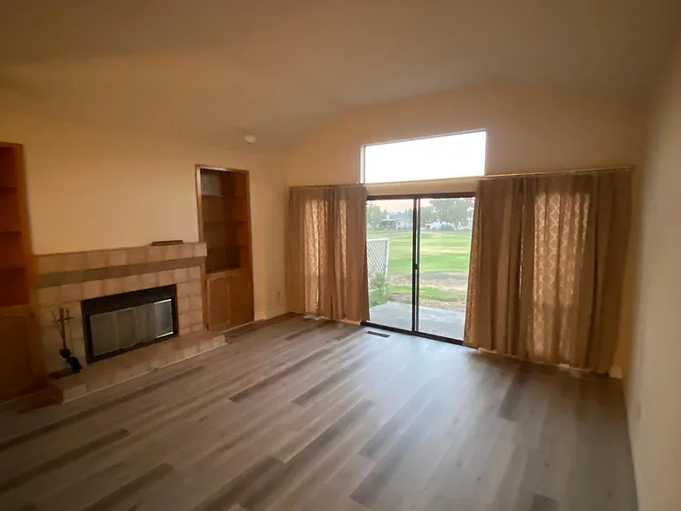 Living room with fireplace