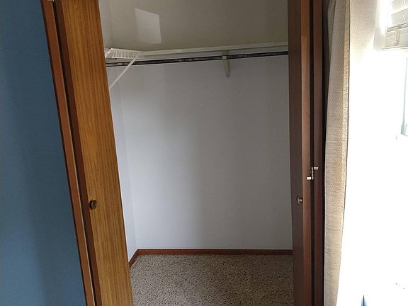 Larger upstairs bedroom closet.