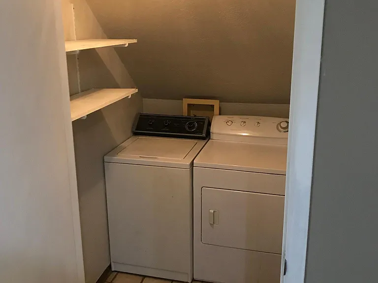 In unit laundry. Located off kitchen.