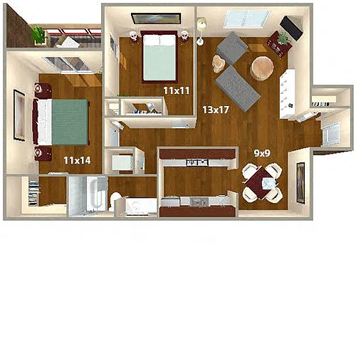 Floor plan Huron Renovated