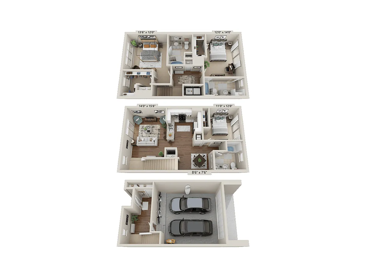 Floor plan Townhome 2