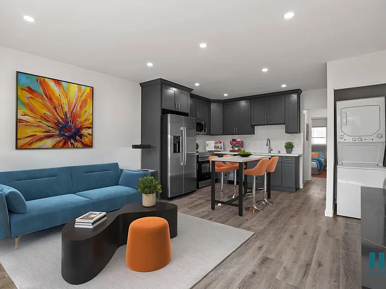 Open-Concept Kitchen, Dining, and Living Room